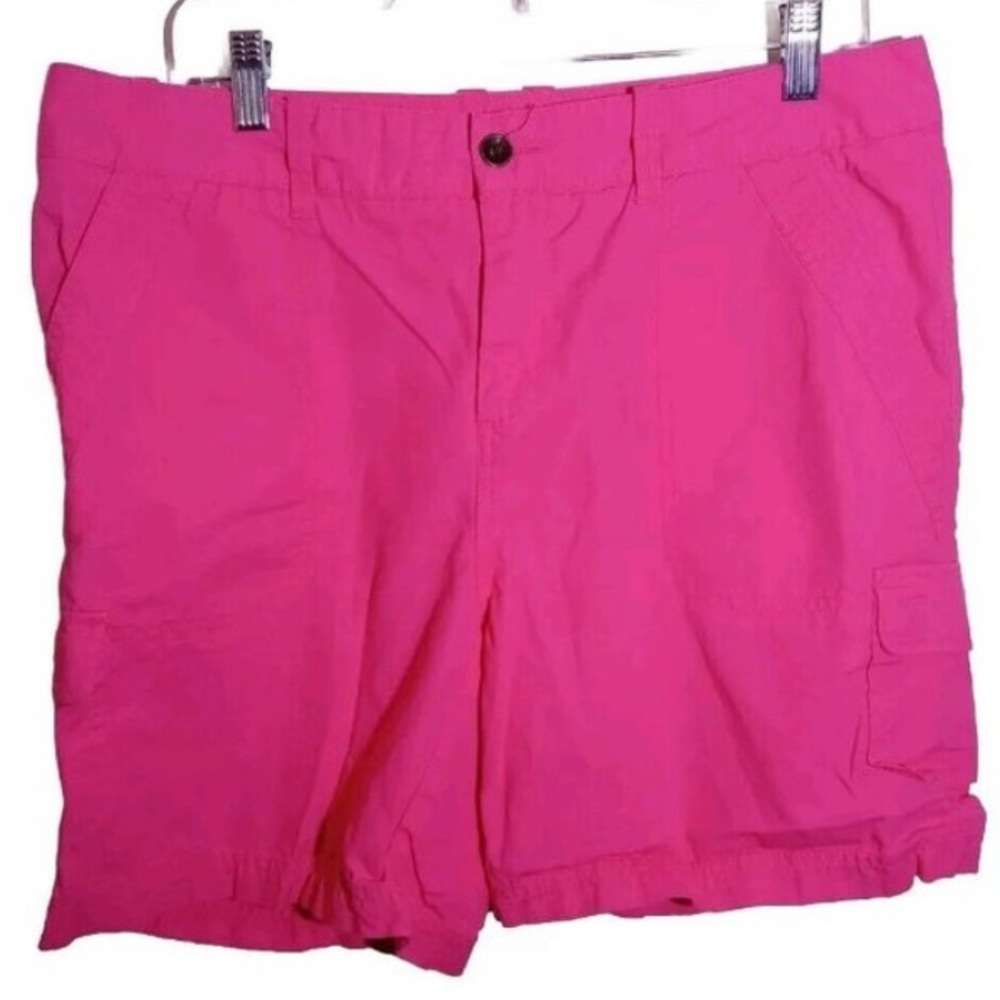 CARIBBEAN JOE Hot Pink Cargo Bermuda Shorts